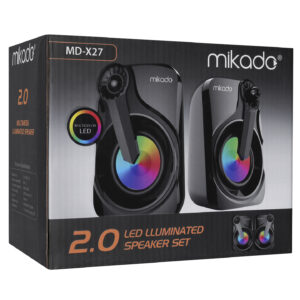 MIKADO MD-X27 1+1 3W USB 2.0 SİYAH RGB HOPARLÖR