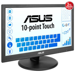 ASUS VT169HE 15.6" 1920x1080 VGA/HDMI DOKUNMATİK SİYAH IPS LED MONITOR